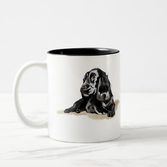 Cocker Spaniel Kaffe Mugg, Gåva till hundmamma Två-Tonad Mugg (Vänster)