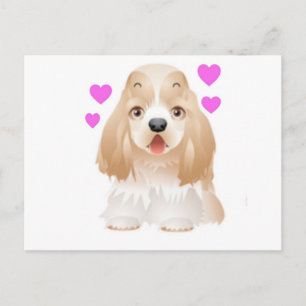 Cocker Spaniel Kärlek Vykort