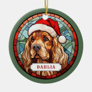 Cocker Spaniel Keramisk Cirkel Ornament