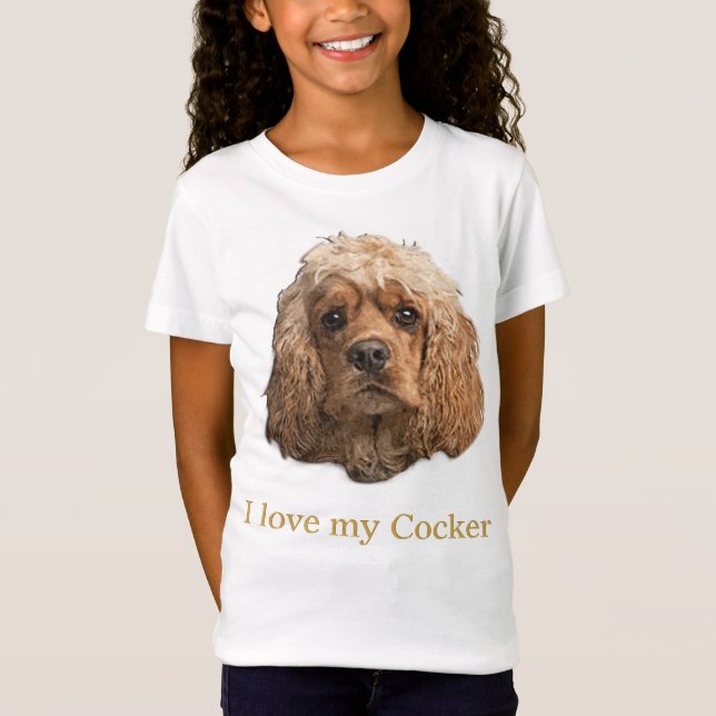 Cocker spaniel-kläder T-Shirt (Framsida)