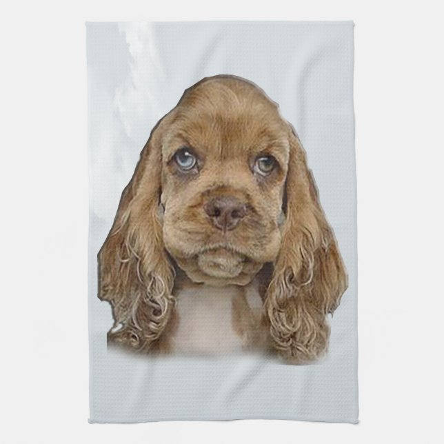 Cocker spaniel kökshandduk (Vertikal)