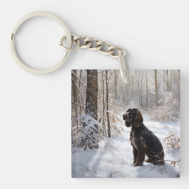 Cocker Spaniel Låt Det Snöa Jul  (Framsidan)