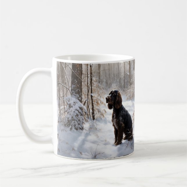 Cocker Spaniel Let It Snow Jul Kaffemugg (Vänster)