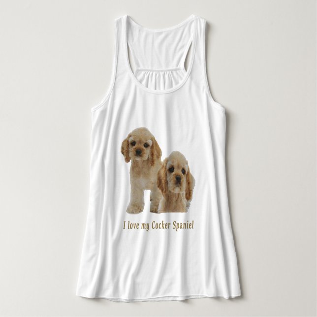 Cocker spaniel linne med racerback  (Design framsida)