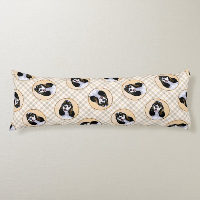 Cocker Spaniel Målning Parti Tan Original Hund Kon Kroppskudde (Framsidan)