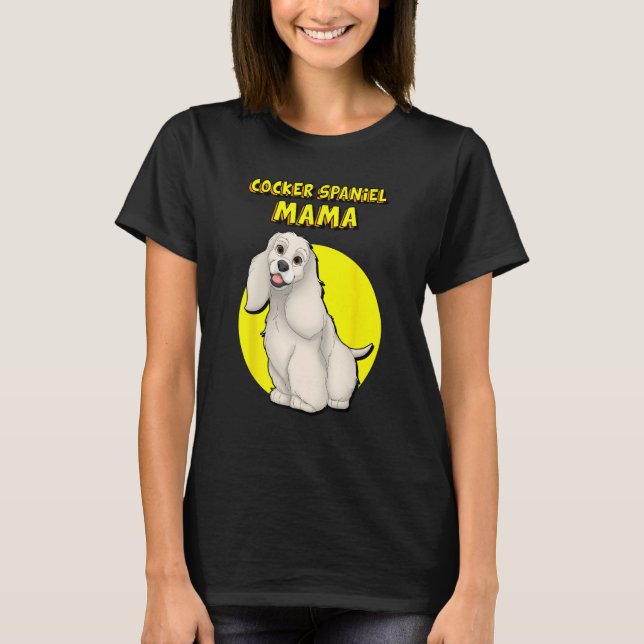 Cocker Spaniel Mama Buff Cocker Spaniel Dog Mother T Shirt (Framsida)