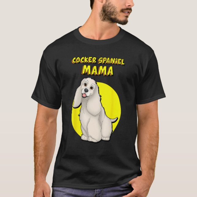 Cocker Spaniel Mama Buff Cocker Spaniel Dog Mother T Shirt (Framsida)