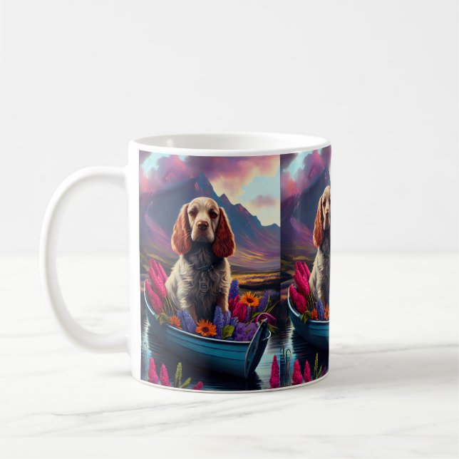 Cocker Spaniel på åra: Ett naturskönt äventyr Kaffemugg (Vänster)