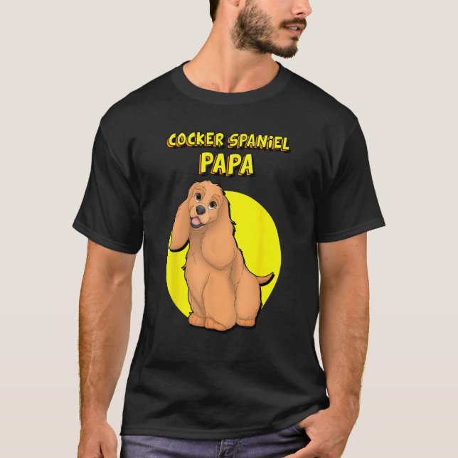 Cocker Spaniel Papa Red Cocker Spaniel Dog Father T Shirt (Framsida)
