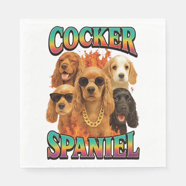 Cocker Spaniel  Pappersservett (Framsidan)