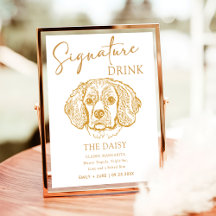 Cocker Spaniel Personlig Signaturdryck