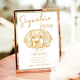 Cocker Spaniel Personlig Signaturdryck Poster
