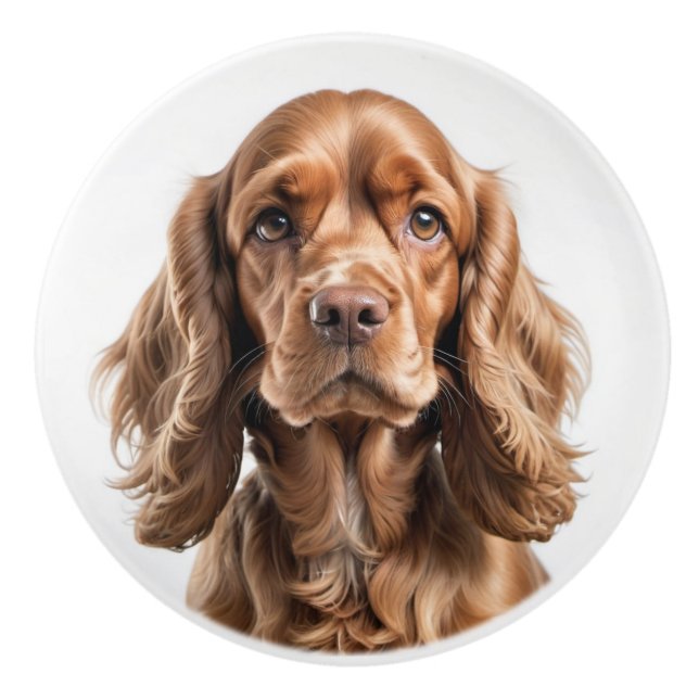 Cocker Spaniel-porträtt Knopp (Framsidan)
