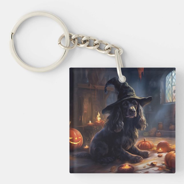 Cocker Spaniel Pumpa Halloween Skräck (Framsidan)