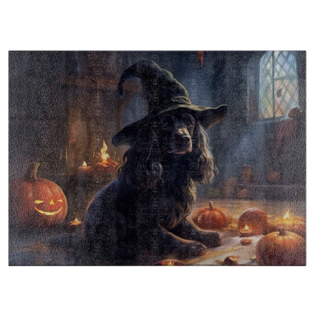 Cocker Spaniel Pumpa Halloween Skräckinjagande (Framsidan)