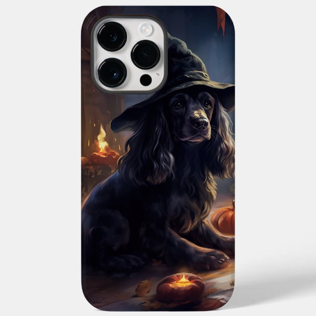 Cocker Spaniel Pumpa Halloween Skräckinjagande (Baksida)