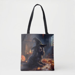 Cocker Spaniel Pumpa Halloween Skräckinjagande Tygkasse
