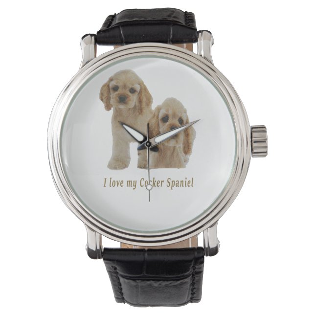 Cocker spaniel puppies armbandsur (Framsida)