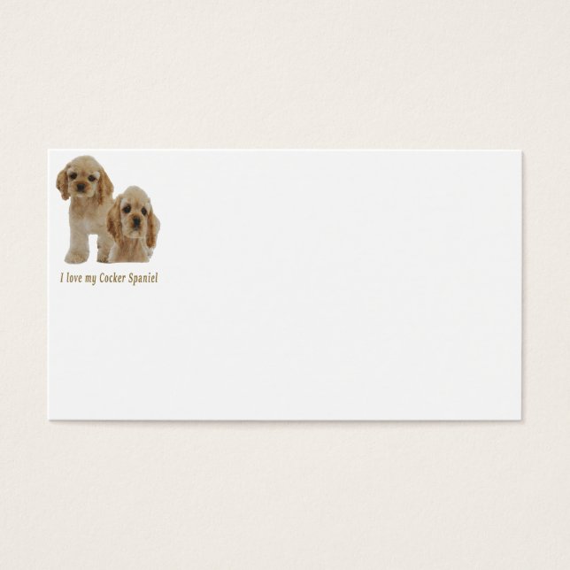 Cocker spaniel puppies visitkort (Framsidan)