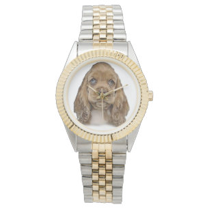 Cocker spaniel puppy-klockor armbandsur