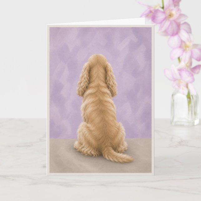 Cocker Spaniel Rainbow Bridge Sympati Kort (Orkide)