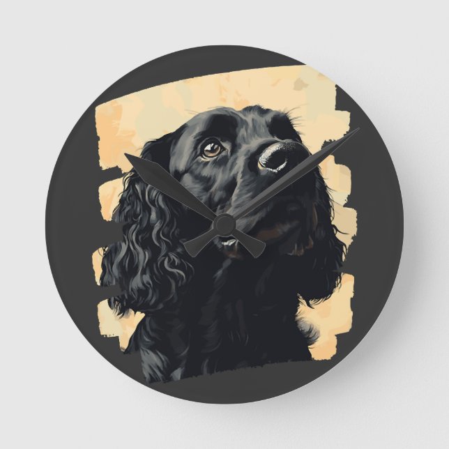 Cocker Spaniel  Rund Klocka (Framsida)
