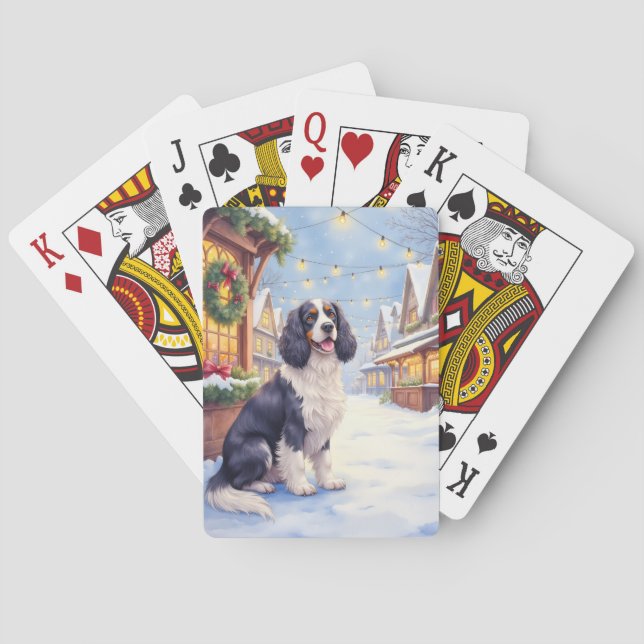 Cocker Spaniel Snöig By Jul Konst Casinokort (Baksidan)