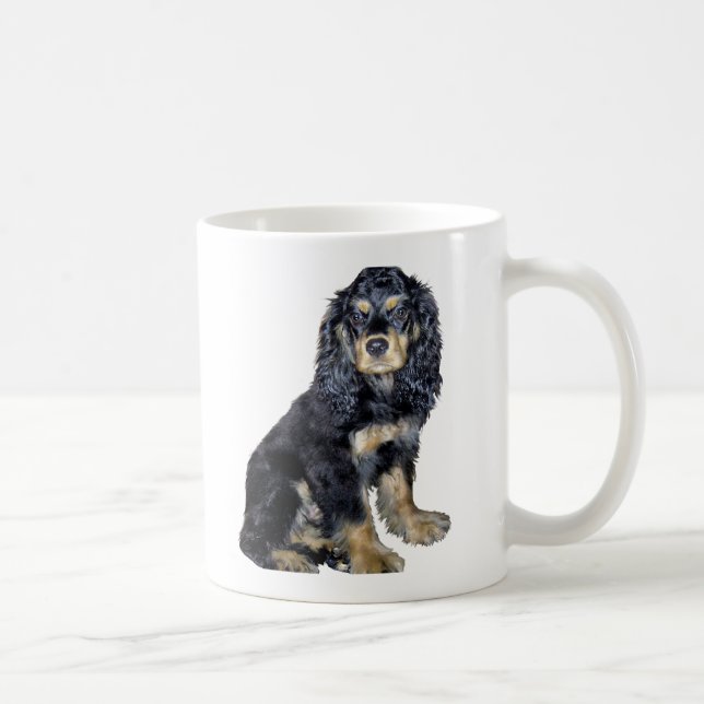 Cocker Spaniel (svart och gyllenbrun) Kaffemugg (Höger)