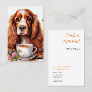 Cocker Spaniel svart vit Visitkort