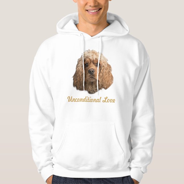 Cocker spaniel t-shirts hoodie (Framsida)