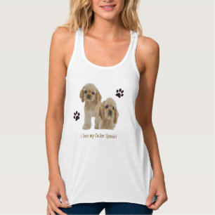 Cocker spaniel t-shirts linne med racerback 
