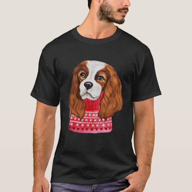 Cocker Spaniel Ugly Christmas Sweater Cocker Spani T Shirt (Framsida)