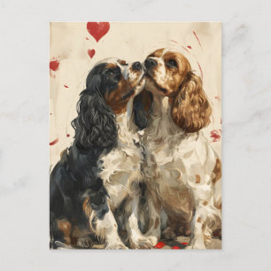 Cocker spaniel Valentines dag Vykort