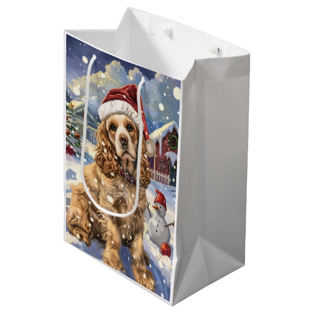 Cocker Spaniel Vinterundret Julglädje (Framsidan Vinklad)