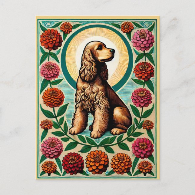 Cocker Spaniel Vykort (Framsida)