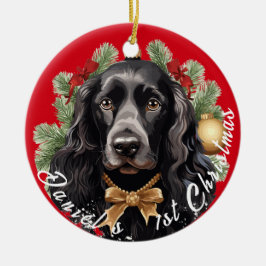 Cocker Spaniels första jul Julgransprydnad Keramik