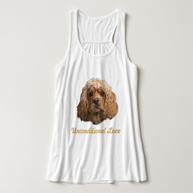 cocker spaniels linne med racerback  (Design framsida)