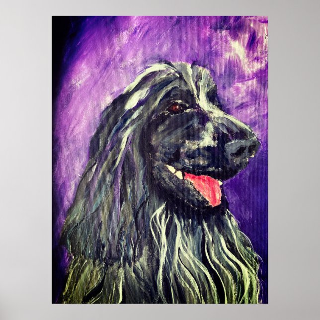 Cocker Spansk Blue Roan Pavisserligen Poster (Framsidan)