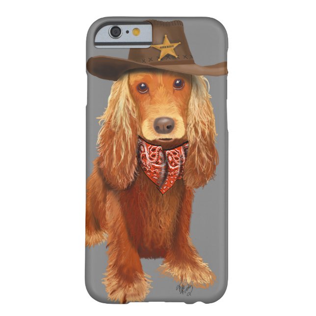 Cocker Spansk Cowboy Case-Mate iPhone Skal (Baksidan)