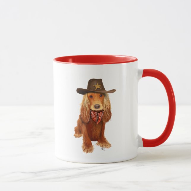 Cocker Spansk Cowboy Mugg (Höger)