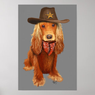 Cocker Spansk Cowboy Poster