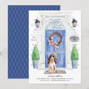 Cocker Spansk Front Door Flytta Announcement Inbjudningar