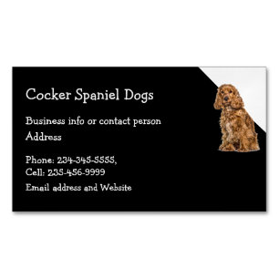 Cocker Spansk Hund Breeder Pet Sitter Magnetiska Visitkort