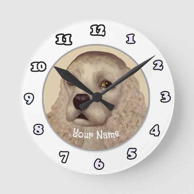 Cocker Spansk Hund klocka (Framsida)