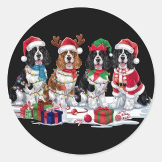 Cocker Spansk julhatt-kantler från andra julen Runt Klistermärke