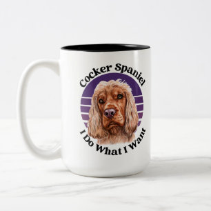Cocker Spansk lustig citat Två Tone Coffee Mugg
