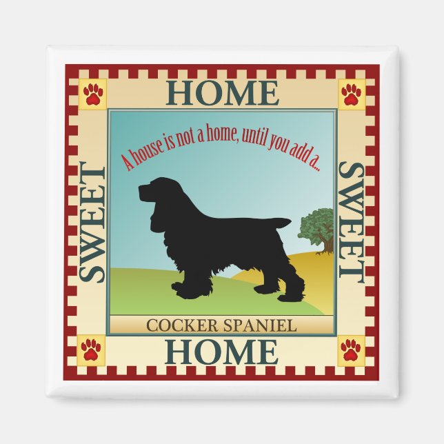 Cocker Spansk Magnet (Framsidan)