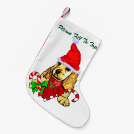 Cocker Spansk Puppy-jul Liten Julstrumpa