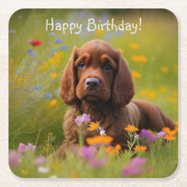 Cocker Spansk Underlägg Papper Kvadrat