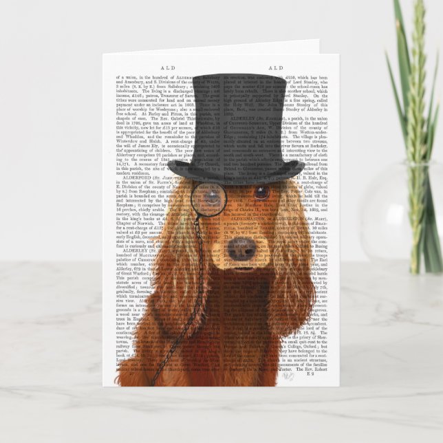Cocker Spanska, Formellt hound och Hat Kort (Framsida)